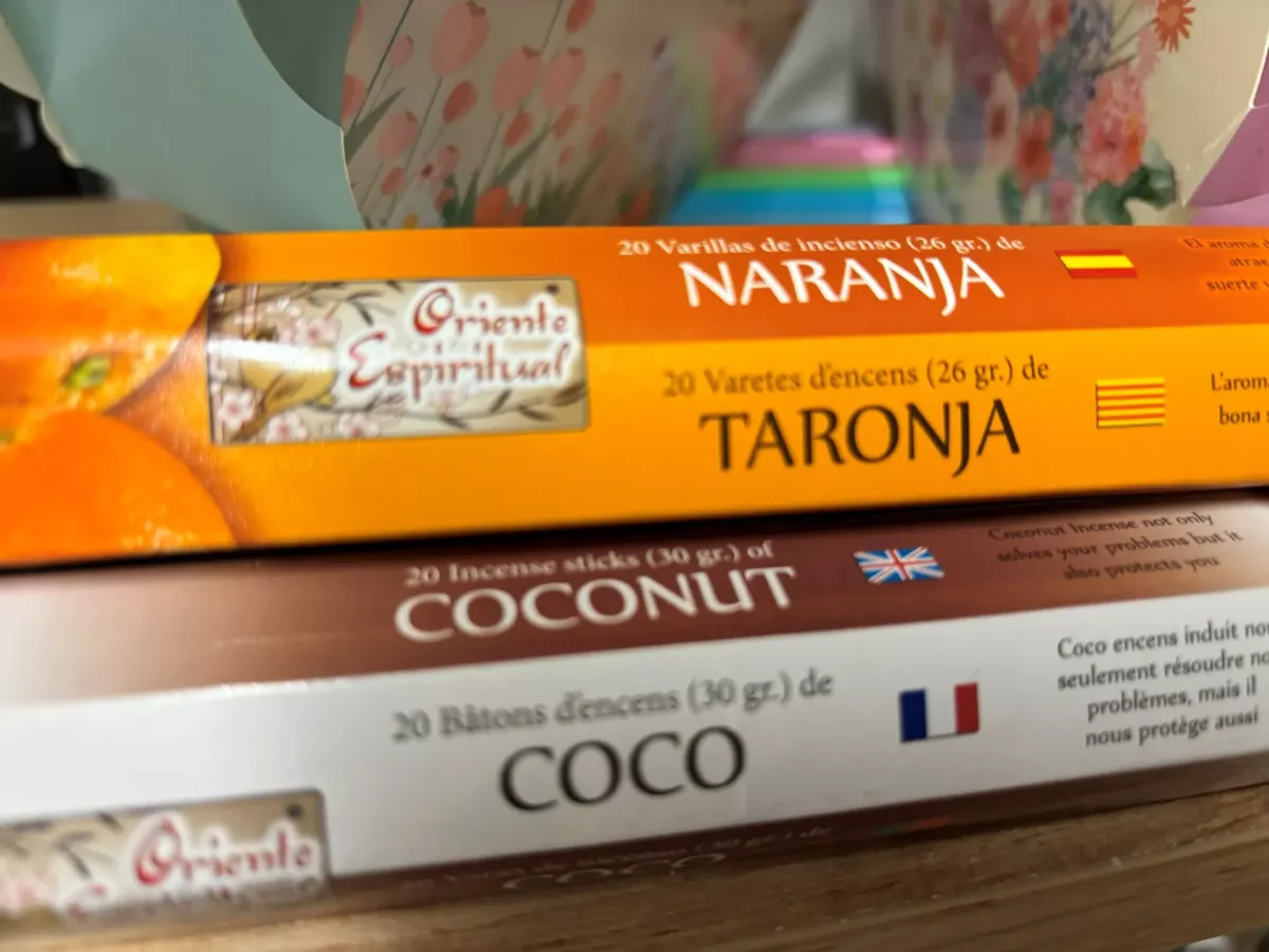 Cajas de varilllas de incienso