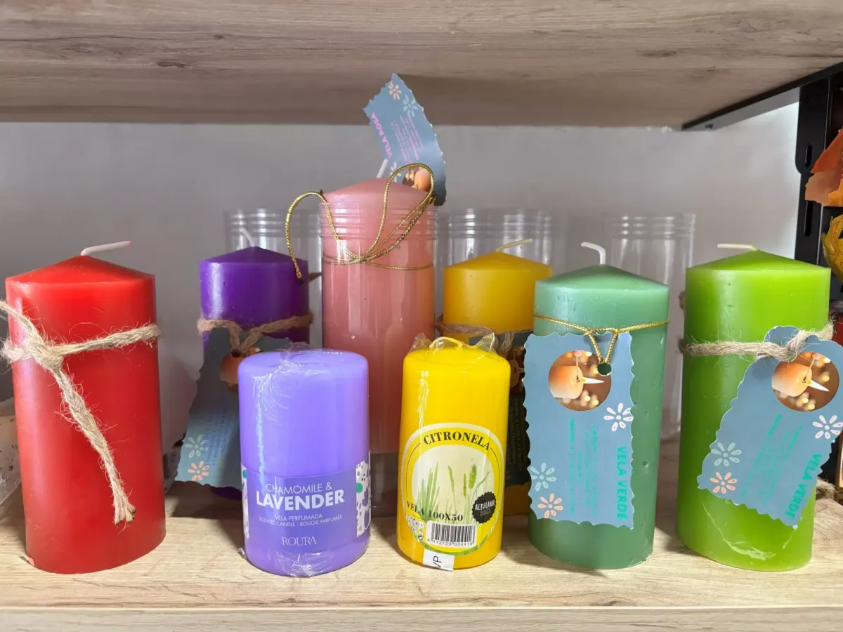 Velas de varios colores